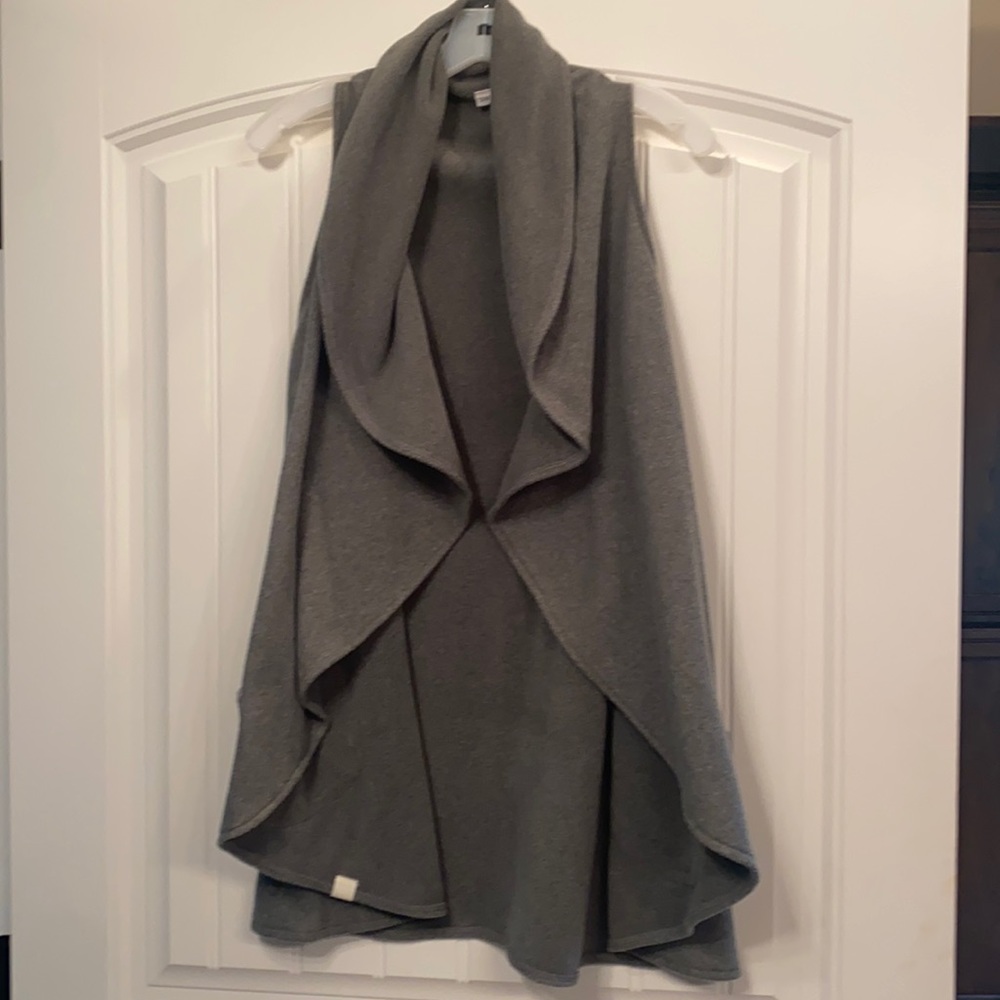 Grey fleece vest